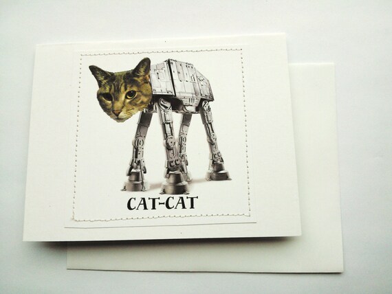 Star Wars Cat Cat Cat Card At At Reference Etsy Canada