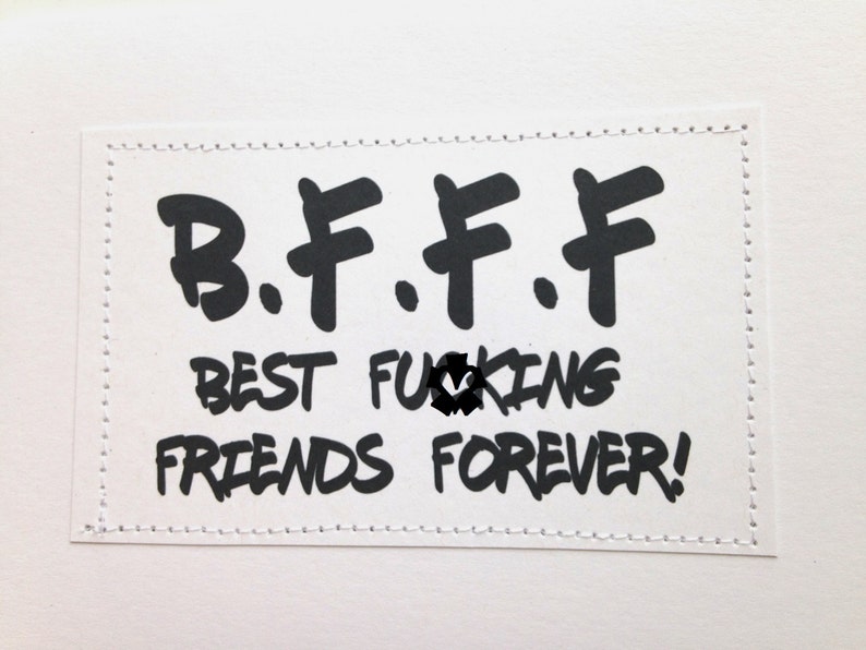 MATURE Funny card. BFFF. Best f-cking friends forever. | Etsy