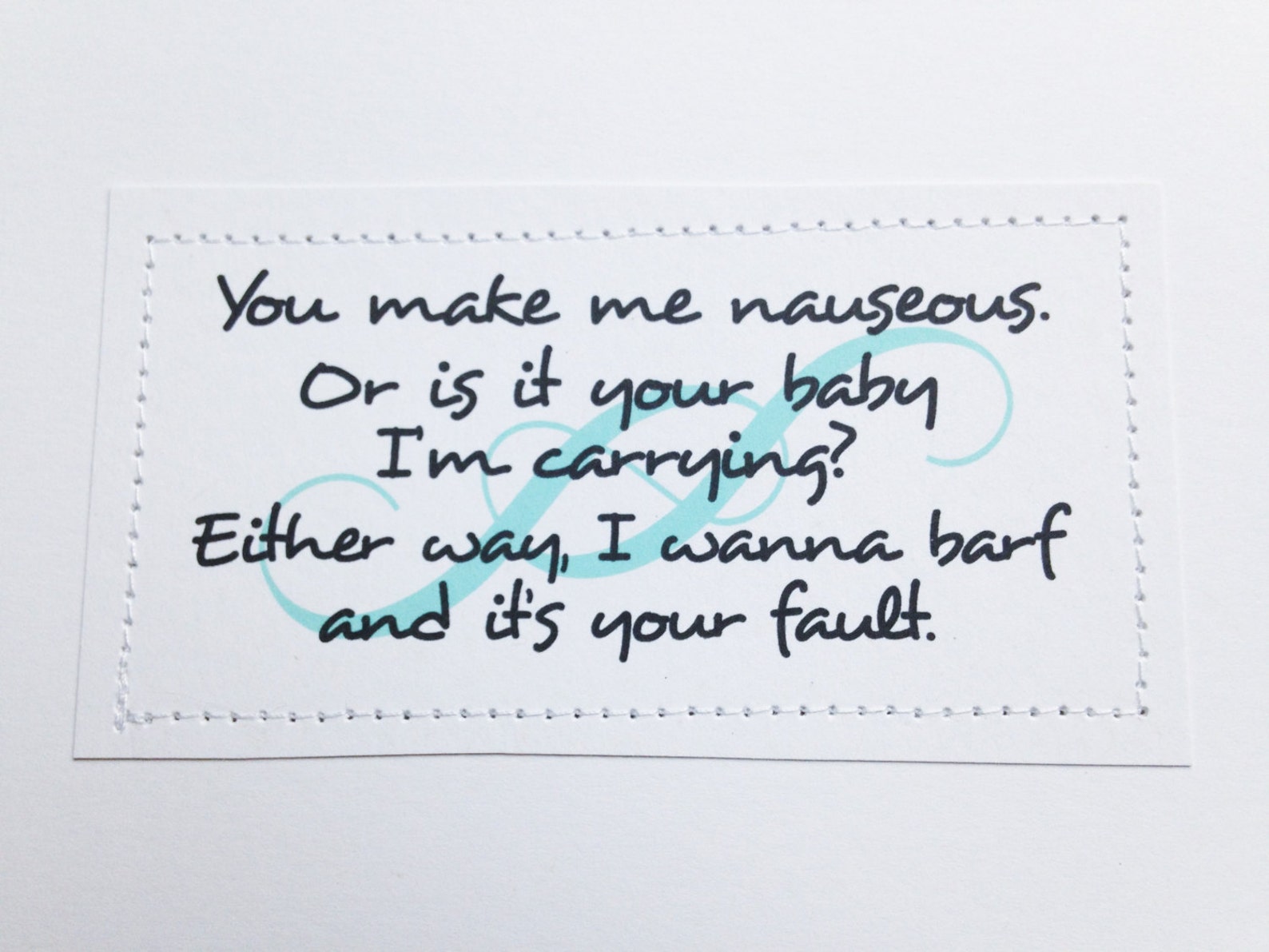 Funny Pregnancy Card. You Make Me Nauseous. or is It Your Baby Etsy