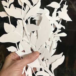 Plant Set #1 - PHYSICAL mask stencil patterns gel printing 80 lb. CARDSTOCK or 74 lb. YUPO