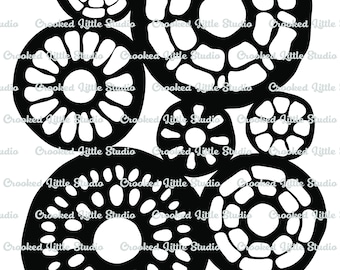 Crooked Little Circles mask stencil patterns gel printing layers