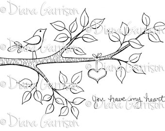 You Have My Heart Digi Digital Stamp