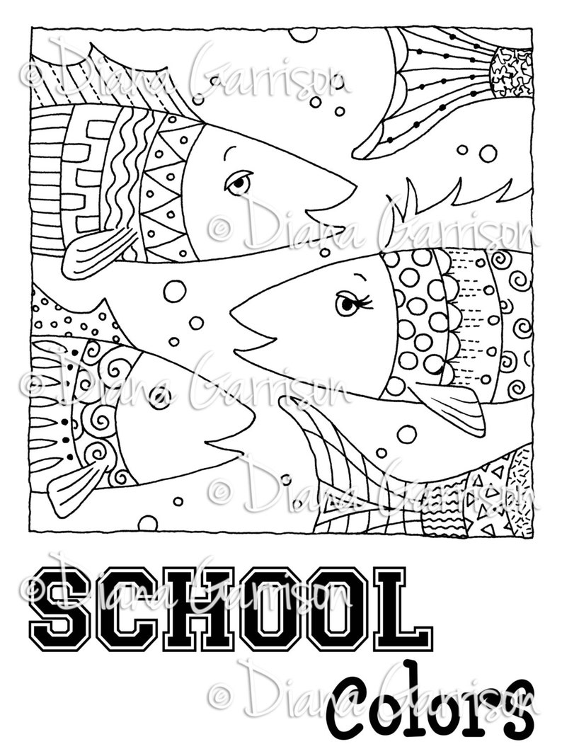 School Colors Digi Digital Stamp image 4