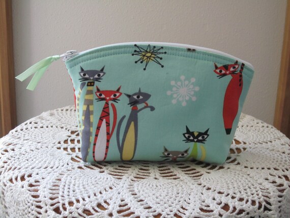 Retro Atomic Cat Small Clutch Cosmetic Bag Clutch Purse | Etsy