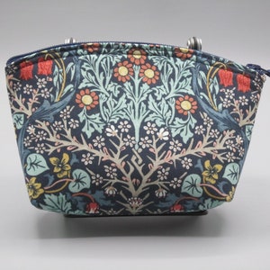 William Morris Inspired Granada Blackthorn Small Clutch, Cosmetic Bag, Clutch, Purse, Essential Oil Case image 3