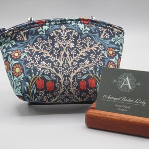 William Morris Inspired Granada Blackthorn Small Clutch, Cosmetic Bag, Clutch, Purse, Essential Oil Case image 1