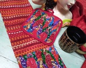 Folk Art Virgen, Zarape Print Pot Holder and Kitchen Towel