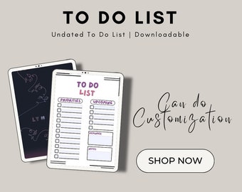 UNDATED Minimalist To Do List | Ca do CUSTOMIZED request for buyers