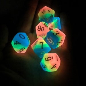 Rainbow Adventurer Rainbow Glowing Dice image 5