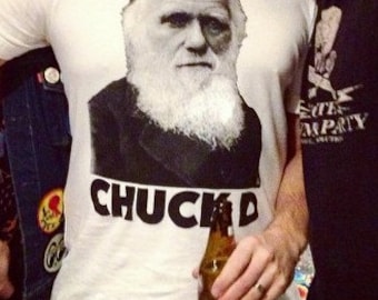 Chuck D Charles Darwin Tshirt White
