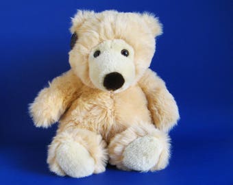 Peach Teddy Bear, Stuffed Animal, Westcliff Collection, Sitting Bear, 1990s Toys, Vintage Plush