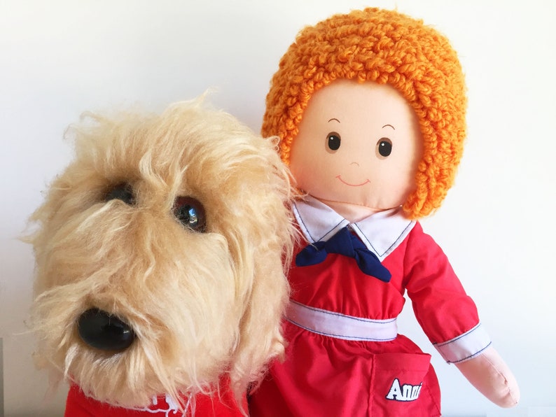 Vintage Little Orphan Annie Doll and her dog Sandy Stuffed Etsy