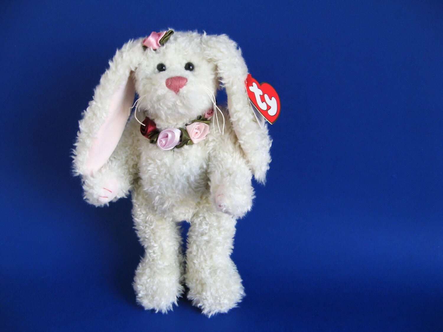 Vintage Bunny Rabbit Stuffed Animal TY Rosalyne 1990s Toy Etsy