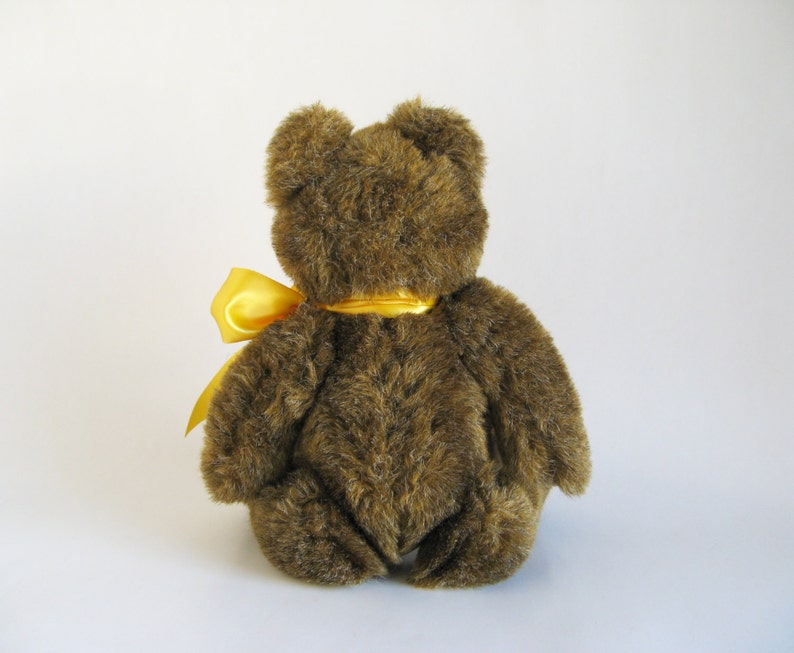 Vintage Teddy Bear by Knickerbocker Creations jointed stuffed animal 1990s Toy Classic Teddy Bear Retro Toy Amber Glass Eyes Plush
