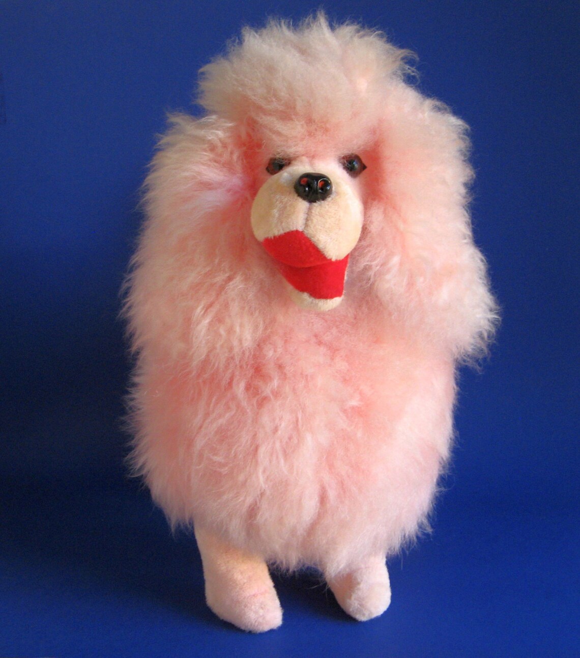 Vintage Unique 1960s Large Pink Poodle Stuffed Animal Toy Soft Etsy