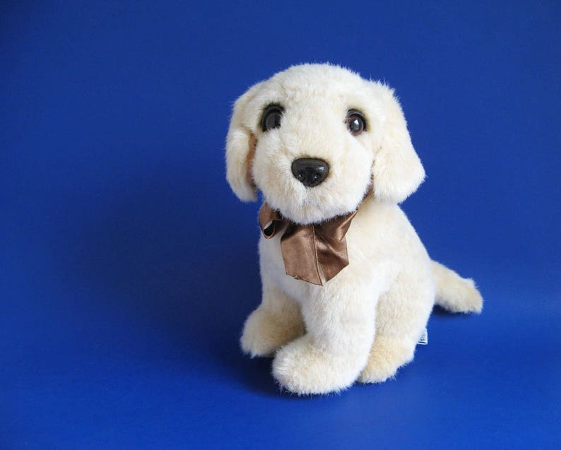 stuffed yellow lab puppy