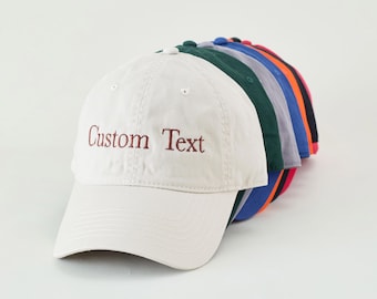 Custom Embroidered Baseball Hat: Personalized Text, Vintage Style