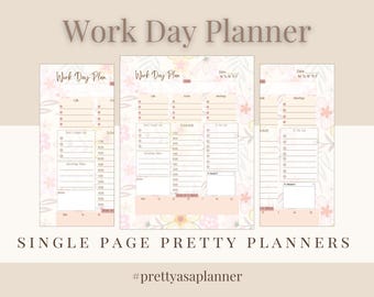 Work Planner,Remote Work Planner,Work Template,Work Schedule Template,Canva Template,Instant Download,Work Planner Template,Work From Home
