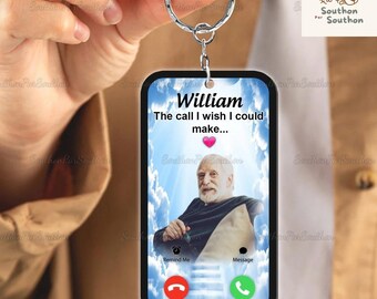 The Call I Wish I Could Take Keychain, Personalized Acrylic Photo Keychain, Memorial Acrylic Keychain, Memorial Keychain Accessory