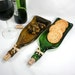Dark Green Wine Bottle Molded Serving Tray Spoon Rest Cork Recycled Melted Wine Bottle Tray Gift Hostess Foodie Eco-Friendly 