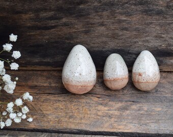 Ceramic Decorative Eggs: Springtime Decor, Woodland Decor (#E1)