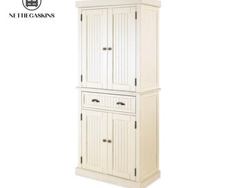 Kitchen Pantry Storage Cabinet with Drawers and Adjustable Shelves