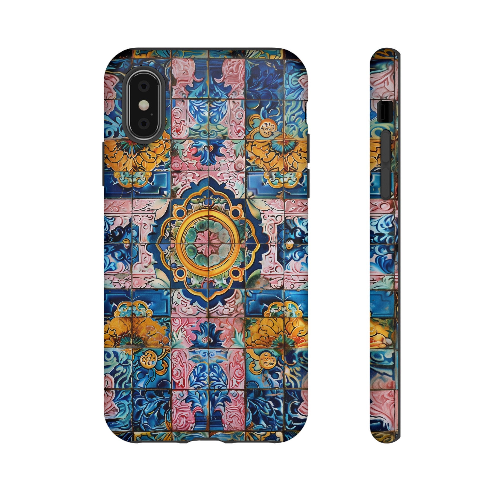 Portugal Tiles Phone Case Quote Photo Collage Vintage Style Phone Case