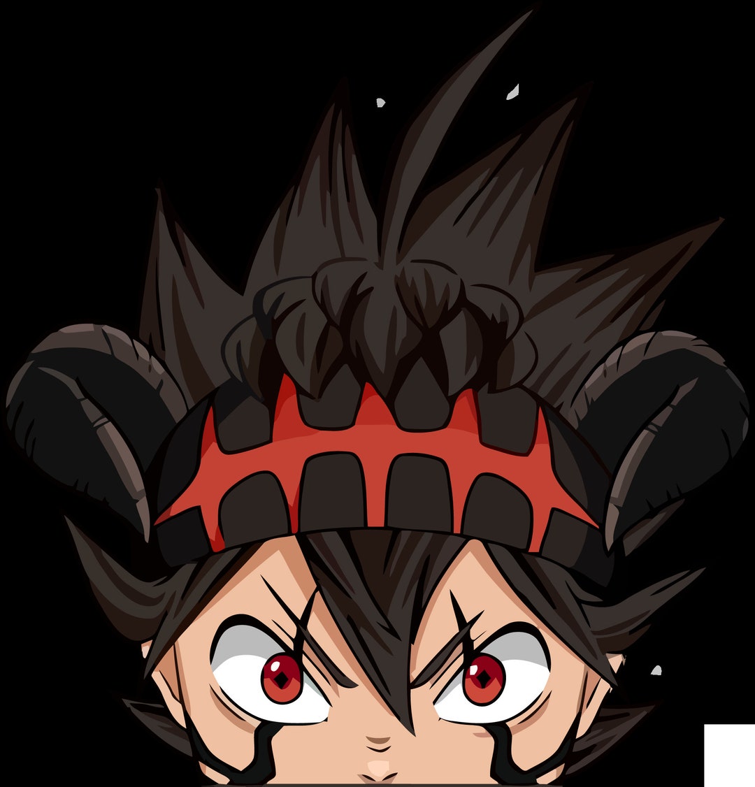 ASTA Black Clover Peeker Sticker - Etsy