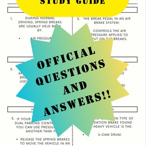 CDL Air Brake Study Guide (Official 2025 Questions & Answers)