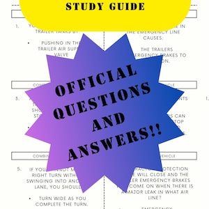 CDL Combination Vehicle Study Guide (Official 2025 Questions and Answers!)