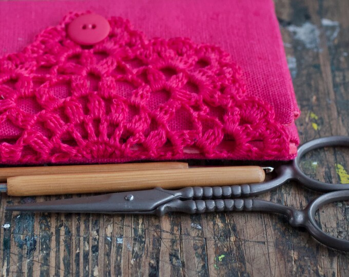 Linen Crochet Hook Case Holder Organizer Etsy