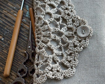 Linen Crochet Hook Case - Holder - Organizer