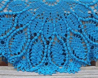 Hand crocheted decorative throw doily