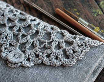 Linen Crochet Hook Case - Holder - Organizer