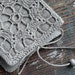 Small Linen Needle Book with Crochet detail
