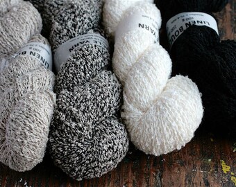 Linen boucle yarn - DK - light worsted