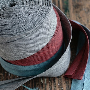 Linen bias tape -- width 2 cm or 3 cm