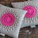 Lavender sachets -- crochet motif -- set of 2
