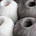 Linen yarn thread -- one ball -- natural or white -- 3-ply