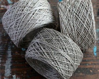 Linen yarn thread -- one ball - natural linen - 3, 4 or 5-ply