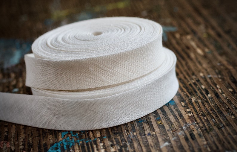 Linen bias tape width 1.5, 2 or 3 cm image 2