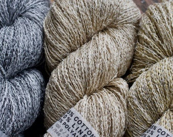 Cotton, linen, polyamide -- boucle yarn