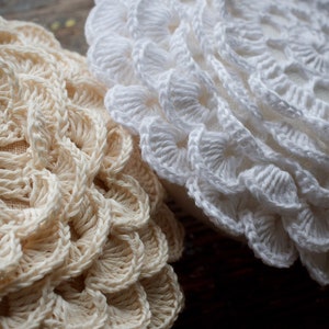 Crocheted Wedding Ring Pillow Ring Bearer natural linen image 6