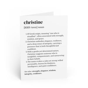 Personalisierte Name Bedeutung Print - Individuelles Namen Geschenk, Elegante Name Definition Karte, Einzigartiges Andenken für Geburtstag oder Babyparty