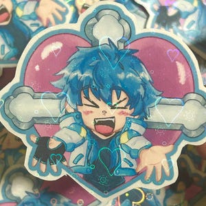 YAOI JESUS 3 Inch Heart Holographic Sticker