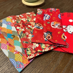 Japanische Stil Stoff Geldbörse, Kartentasche, handgemacht, Brieftasche, Karten Veranstalter, Stoff Kreditkartenhalter