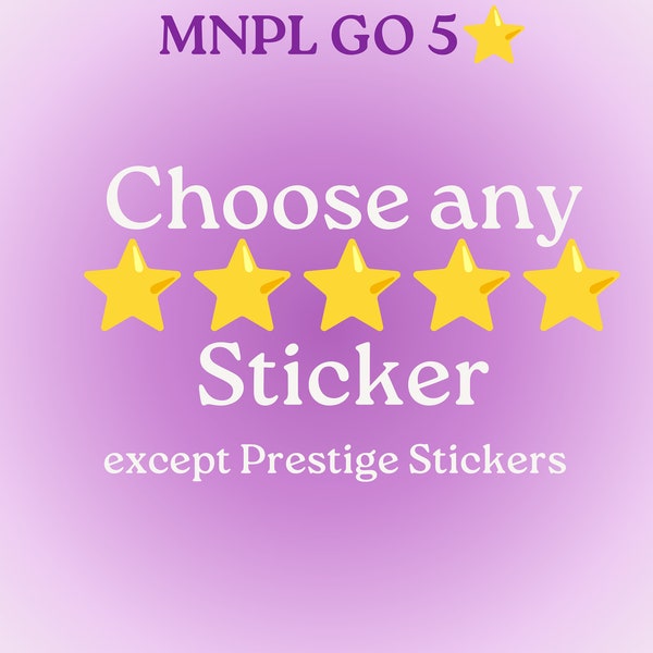 MONO GO 5Stars  Stickers ( 1pc)