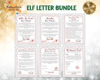 Editable Elf letter bundle Elf arrival letter Goodbye letter Elf certificate Elf report card Elf Rules Package Set Printable, Elf Letter Set