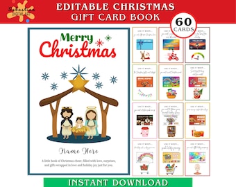 Christmas Gift Card Book, Christmas gift card book printable Christmas gift for teen, Teenage Christmas Present, Christmas gift for kids