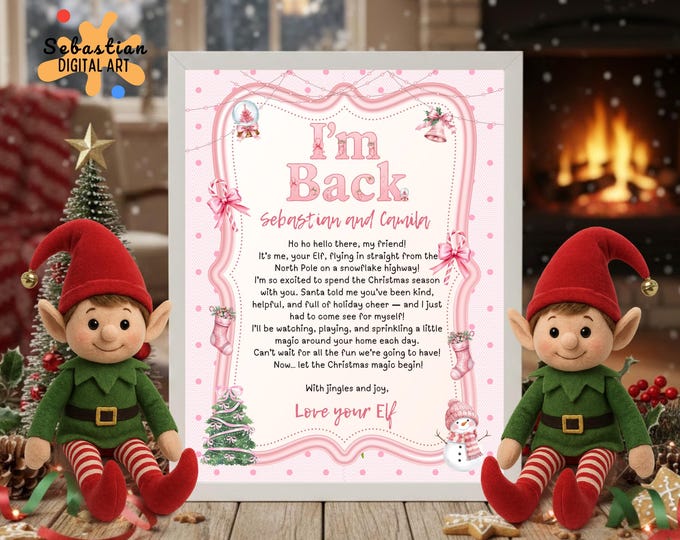 Handwritten Elf I'm Back Letter, Personalized Elf Welcome Note ...